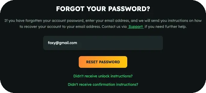 forgot your password